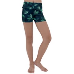 Foliage Kids  Lightweight Velour Yoga Shorts