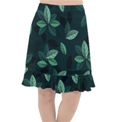 Foliage Fishtail Chiffon Skirt