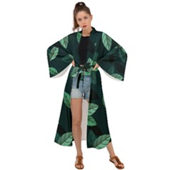 Foliage Maxi Kimono