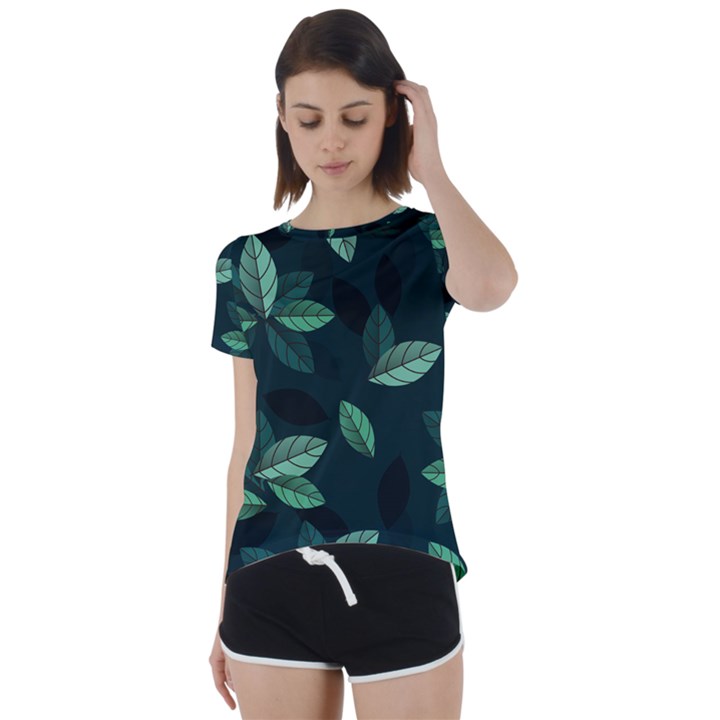 Foliage Short Sleeve Foldover Tee