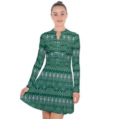 Christmas Knit Digital Long Sleeve Panel Dress