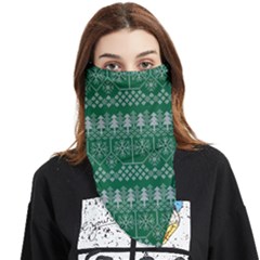 Christmas Knit Digital Face Covering Bandana (triangle)