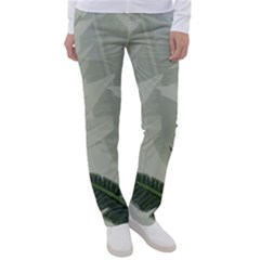 Banana Leaf Plant Pattern Women s Casual Pants