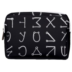 Heinrich Cornelius Agrippa Of Occult Philosophy 1651 Angelic Alphabet Or Celestial Writing Collected Inverted Make Up Pouch (medium) by WetdryvacsLair