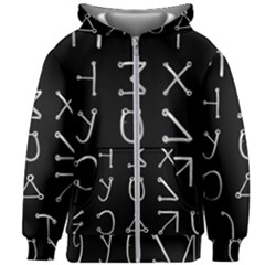 Heinrich Cornelius Agrippa Of Occult Philosophy 1651 Angelic Alphabet Or Celestial Writing Collected Inverted Kids  Zipper Hoodie Without Drawstring by WetdryvacsLair