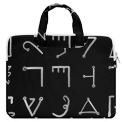 Heinrich Cornelius Agrippa Of Occult Philosophy 1651 Passing Of The River Collected Inverted Square Macbook Pro Double Pocket Laptop Bag by WetdryvacsLair