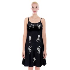 Katzen Cats Spaghetti Strap Velvet Dress by WetdryvacsLair