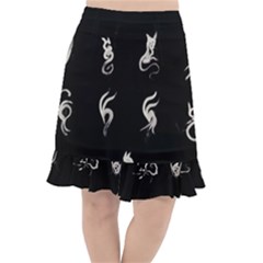 Katzen Cats Fishtail Chiffon Skirt by WetdryvacsLair