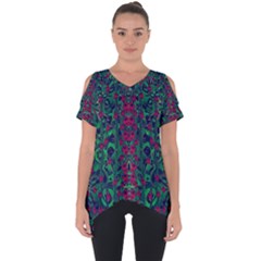 Tree Flower Paradise Of Inner Peace And Calm Pop-art Cut Out Side Drop Tee by pepitasart