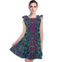 Tree Flower Paradise Of Inner Peace And Calm Pop-art Tie Up Tunic Dress View1