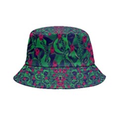 Tree Flower Paradise Of Inner Peace And Calm Pop-art Inside Out Bucket Hat by pepitasart