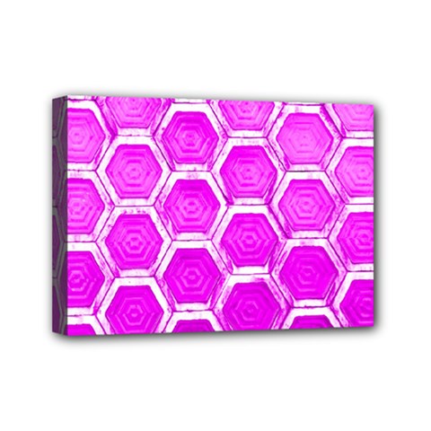 Hexagon Windows Mini Canvas 7  X 5  (stretched) by essentialimage