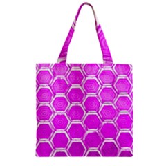 Hexagon Windows Zipper Grocery Tote Bag by essentialimage