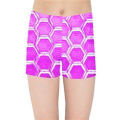 Hexagon Windows Kids  Sports Shorts by essentialimage