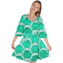 Hexagon Windows Velour Kimono Dress by essentialimage