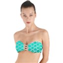 Hexagon Windows Twist Bandeau Bikini Top View1