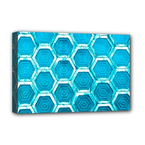 Hexagon Windows Deluxe Canvas 18  X 12  (stretched) by essentialimage