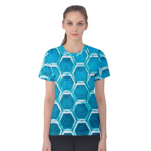 Hexagon Windows Women s Cotton Tee by essentialimage