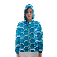 Hexagon Windows Women s Hooded Windbreaker by essentialimage