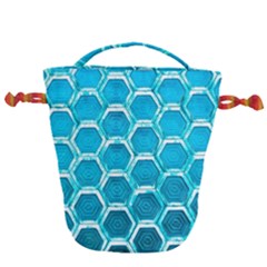 Hexagon Windows Drawstring Bucket Bag by essentialimage