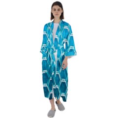 Hexagon Windows Maxi Satin Kimono by essentialimage