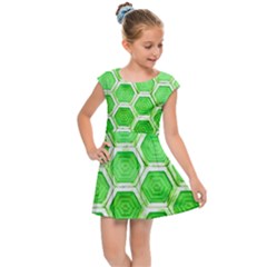 Hexagon Windows Kids  Cap Sleeve Dress by essentialimage