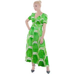 Hexagon Windows Button Up Short Sleeve Maxi Dress by essentialimage