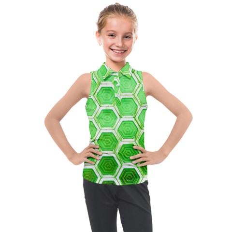 Hexagon Windows Kids  Sleeveless Polo Tee by essentialimage