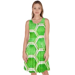 Hexagon Windows Knee Length Skater Dress With Pockets by essentialimage