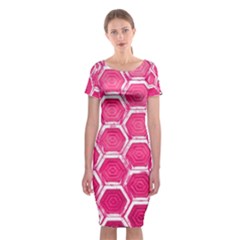 Hexagon Windows Classic Short Sleeve Midi Dress