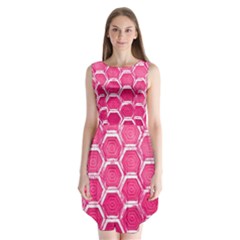 Hexagon Windows Sleeveless Chiffon Dress  