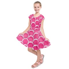 Hexagon Windows Kids  Short Sleeve Dress