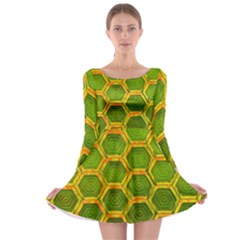 Hexagon Windows Long Sleeve Skater Dress by essentialimage