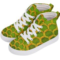 Hexagon Windows Kids  Hi-top Skate Sneakers by essentialimage