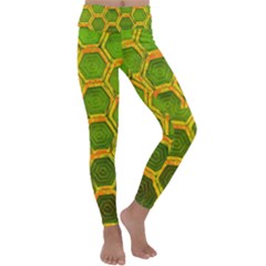 Hexagon Windows Kids  Lightweight Velour Classic Yoga Leggings by essentialimage