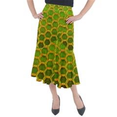 Hexagon Windows Midi Mermaid Skirt by essentialimage