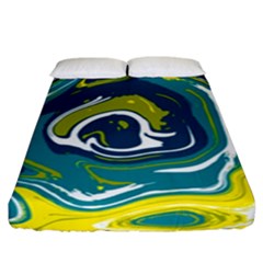 Vector Vivid Marble Pattern 14 Fitted Sheet (king Size) by goljakoff