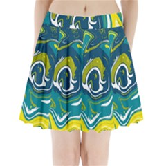 Vector Vivid Marble Pattern 14 Pleated Mini Skirt by goljakoff