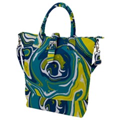 Vector Vivid Marble Pattern 14 Buckle Top Tote Bag by goljakoff