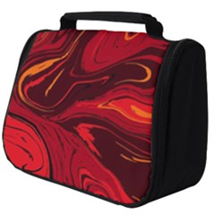 Red Vivid Marble Pattern Full Print Travel Pouch (big) by goljakoff