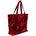 Red Vivid Marble Pattern Zip Up Canvas Bag View2