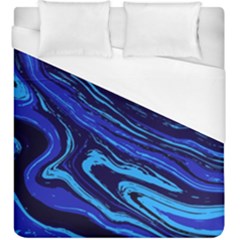 Blue Vivid Marble Pattern 16 Duvet Cover (king Size) by goljakoff