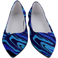 Blue Vivid Marble Pattern 16 Women s Block Heels  by goljakoff