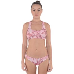 Coral Colored Hortensias Floral Photo Cross Back Hipster Bikini Set by dflcprintsclothing