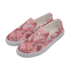 Coral Colored Hortensias Floral Photo Women s Canvas Slip Ons by dflcprintsclothing