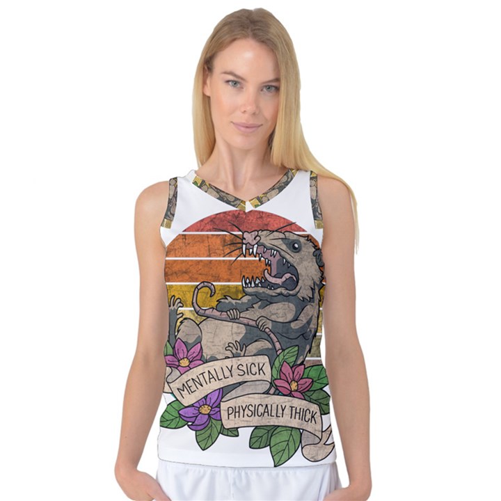 Possum - Mentally Sick Physically Thick Women s Basketball Tank Top