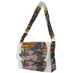 Possum - Mentally Sick Physically Thick Full Print Messenger Bag (l) by Valentinaart