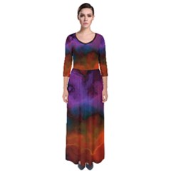 Color Of Beauty Quarter Sleeve Maxi Dress