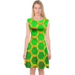 Hexagon Windows Capsleeve Midi Dress by essentialimage