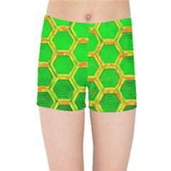 Hexagon Windows Kids  Sports Shorts by essentialimage